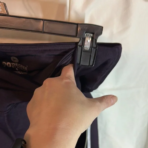 Purple High-Waisted Leggings 90 degrees by reflex nwt polar fleece lined - Picture 6 of 10